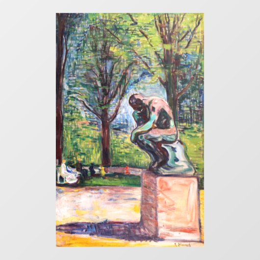 Edvard Munch - The Thinker by Rodin Raamsticker (Vel)
