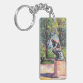 Edvard Munch - The Thinker by Rodin Sleutelhanger (Voorkant Links)