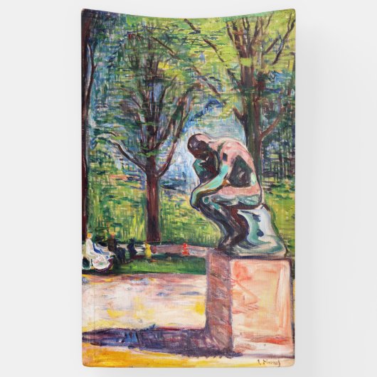 Edvard Munch - The Thinker by Rodin Spandoek (Verticaal)