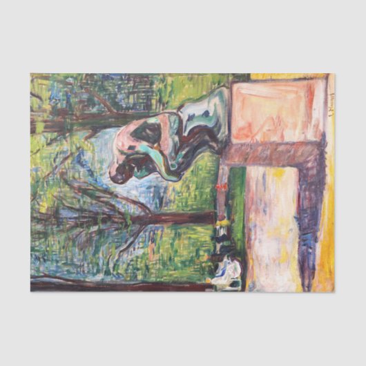 Edvard Munch - The Thinker by Rodin Tissuepapier (Voorkant)