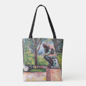 Edvard Munch - The Thinker by Rodin Tote Bag (Achterkant)