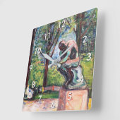 Edvard Munch - The Thinker by Rodin Vierkante Klok (Hoek)