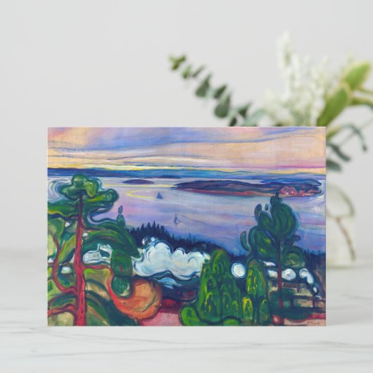 Edvard Munch - Train Smoke Bedankkaart (Staand voorkant)