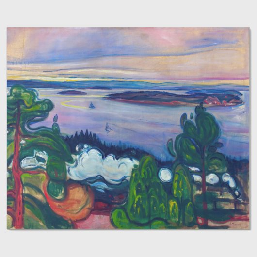 Edvard Munch - Train Smoke Cadeaupapier (Vlak)