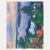 Edvard Munch - Train Smoke Fleece Deken (Voorkant)