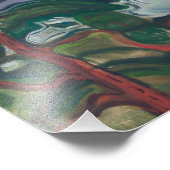 Edvard Munch - Train Smoke Foto Afdruk (Hoek)