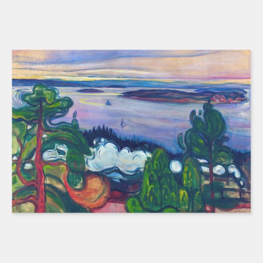 Edvard Munch - Train Smoke Inpakpapier Vel (Voorkant 2)