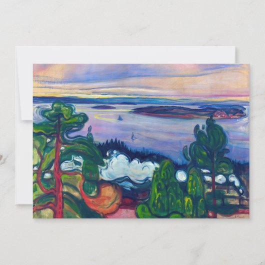 Edvard Munch - Train Smoke Kaart (Voorkant)