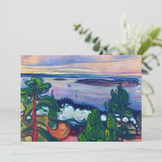 Edvard Munch - Train Smoke Kaart (Staand voorkant)