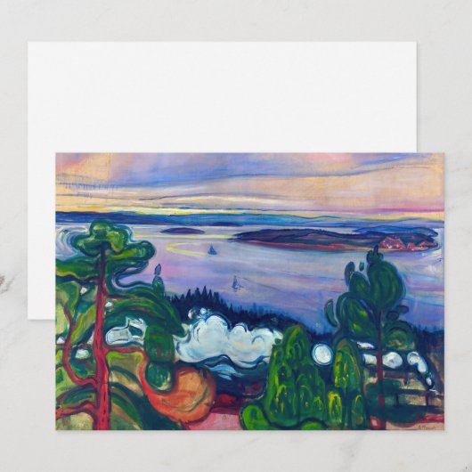 Edvard Munch - Train Smoke Kaart (Voorkant / Achterkant)