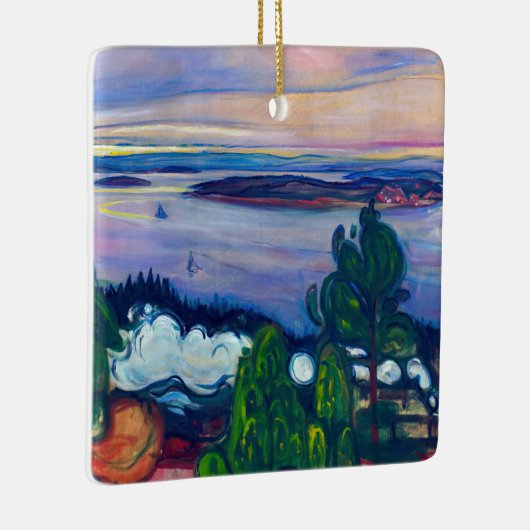 Edvard Munch - Train Smoke Keramisch Ornament (Rechts)