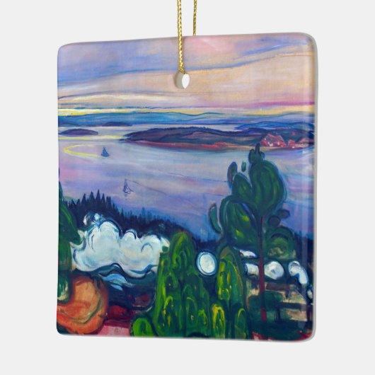 Edvard Munch - Train Smoke Keramisch Ornament (Links)