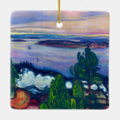 Edvard Munch - Train Smoke Keramisch Ornament (Achterkant)