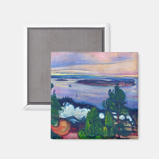 Edvard Munch - Train Smoke Magneet (Voorkant / Achterkant)