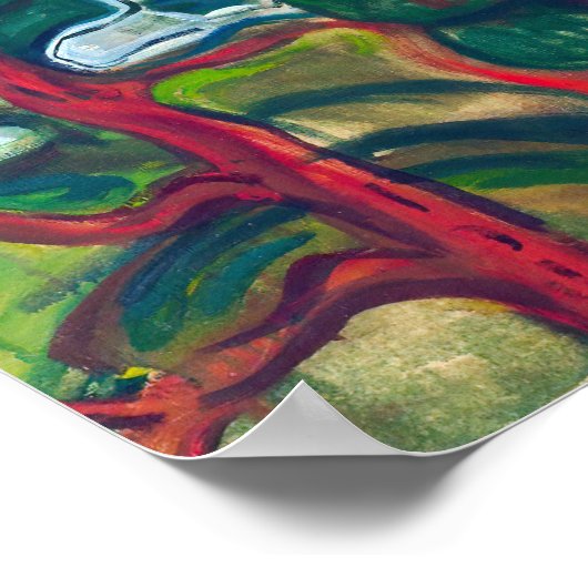 Edvard Munch - Train Smoke Poster (Hoek)