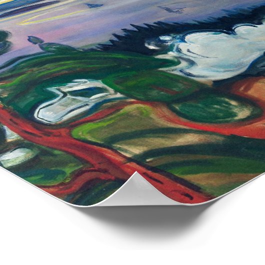 Edvard Munch - Train Smoke Poster (Hoek)