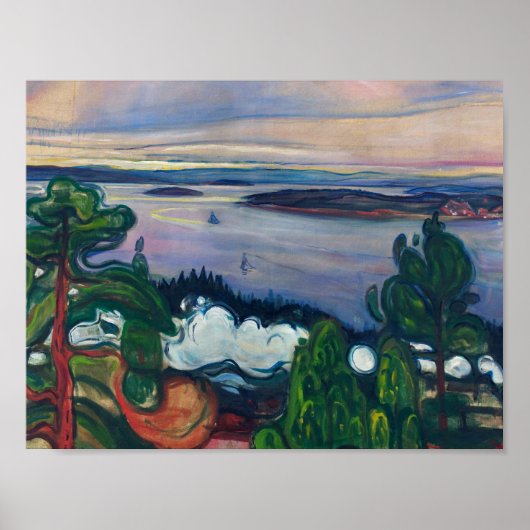 Edvard Munch - Train Smoke Poster (Voorkant)