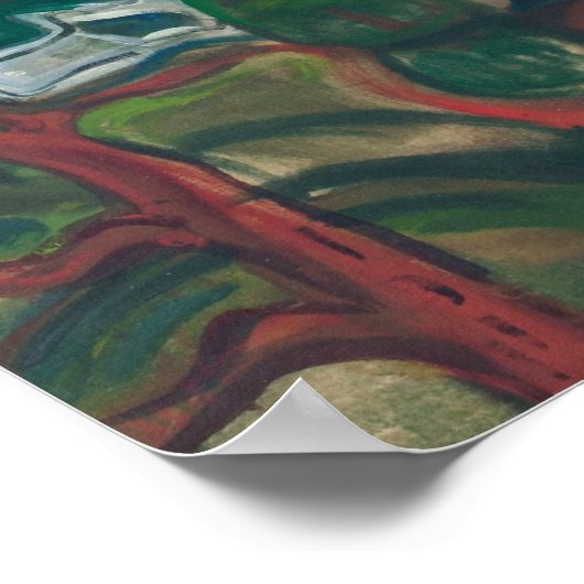 Edvard Munch - Train Smoke Poster (Hoek)