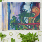 Edvard Munch - Train Smoke Theedoek (Gevouwen)