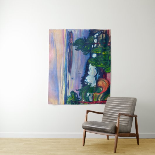 Edvard Munch - Train Smoke Wandkleed (In situ)