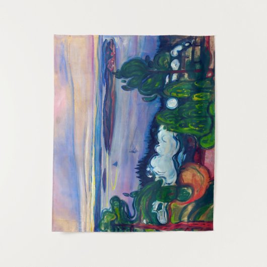 Edvard Munch - Train Smoke Wandkleed (Voorkant)