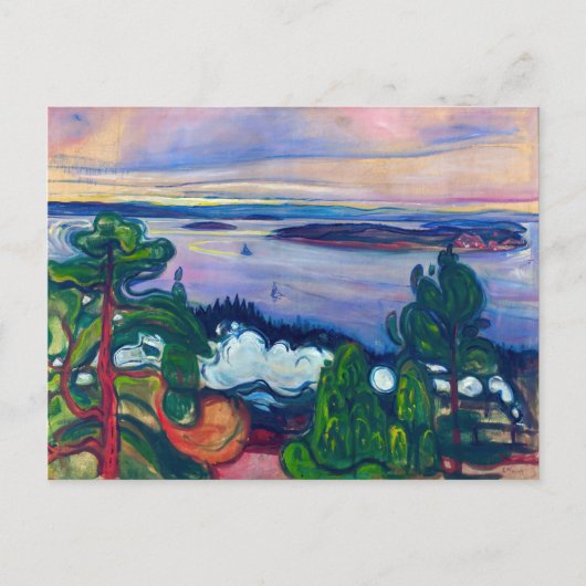 Edvard Munch - Trein Rook Briefkaart (Voorkant)