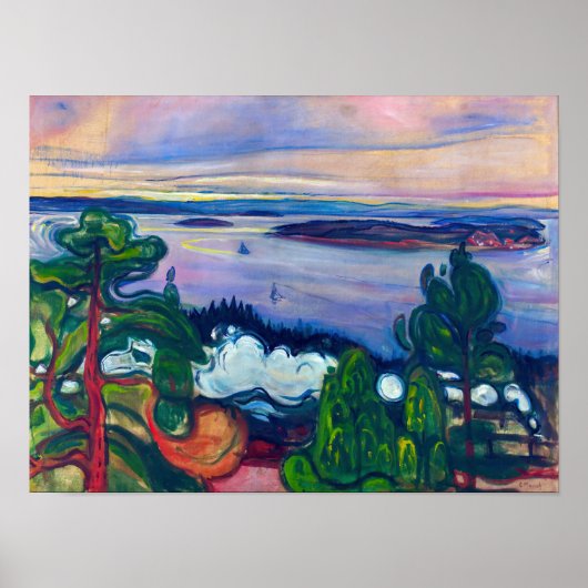 Edvard Munch - Trein Rook Poster (Voorkant)