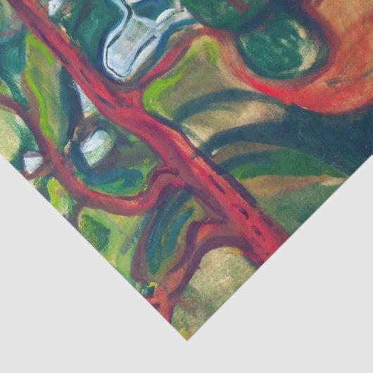 Edvard Munch - Trein Rook Tissuepapier (Detail)