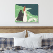 Edvard Munch - Twee vrouwen op de kust Canvas Afdruk (Insitu (Slaapkamer))