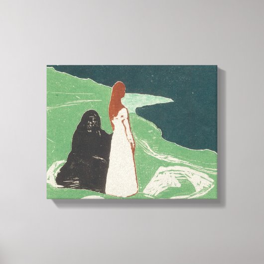 Edvard Munch - Twee vrouwen op de kust Canvas Afdruk (Voorkant)