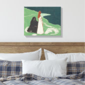 Edvard Munch - Twee vrouwen op de kust Canvas Afdruk (Insitu (Slaapkamer))