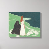 Edvard Munch - Twee vrouwen op de kust Canvas Afdruk (Voorkant)