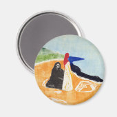 Edvard Munch Twee Vrouwen op de kust Magneet (Voorkant / Achterkant)