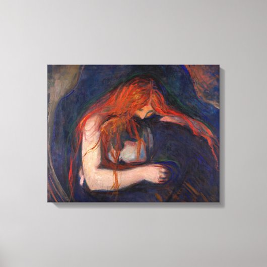Edvard Munch - Vampier / Liefde en Pijn Canvas Afdruk (Voorkant)