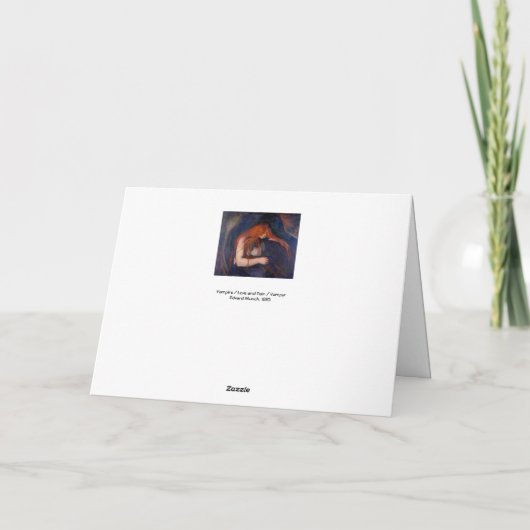 Edvard Munch - Vampier / Liefde en pijn Kaart (Achterkant)