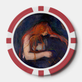 Edvard Munch - Vampier / Liefde en pijn Poker Chips
