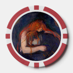 Edvard Munch - Vampier / Liefde en pijn Poker Chips