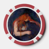 Edvard Munch - Vampier / Liefde en pijn Poker Chips (Achterkant)