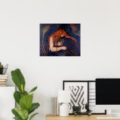 Edvard Munch - Vampier / Liefde en Pijn Poster (Thuiskantoor)