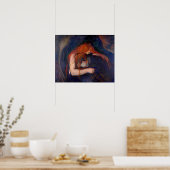 Edvard Munch - Vampier / Liefde en Pijn Poster (Keuken)