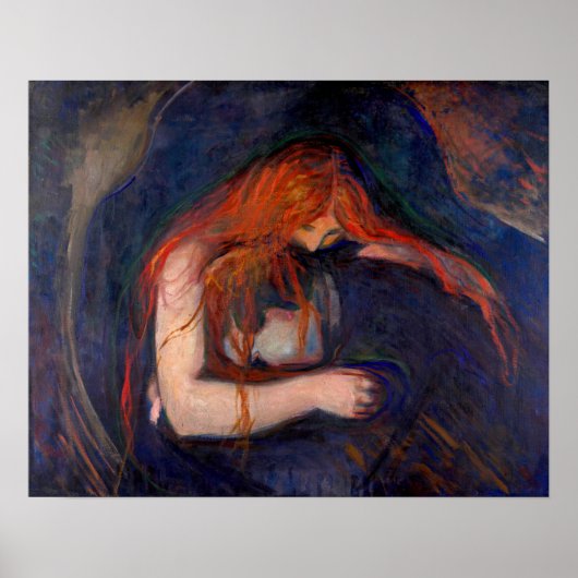 Edvard Munch - Vampier / Liefde en Pijn Poster (Voorkant)