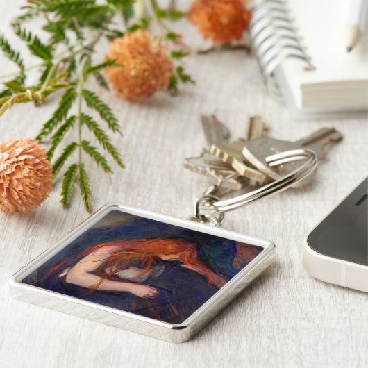 Edvard Munch - Vampier / Liefde en Pijn Sleutelhanger (Zijkant)