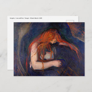 Edvard Munch - Vampire / Love and Pain Briefkaart