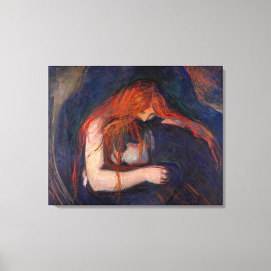 Edvard Munch - Vampire / Love and Pain Canvas Afdruk (Voorkant)