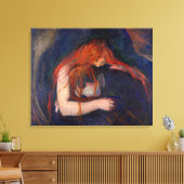 Edvard Munch - Vampire / Love and Pain Canvas Afdruk (Insitu (Woonkamer))