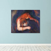 Edvard Munch - Vampire / Love and Pain Canvas Afdruk (Insitu (Houten vloer))