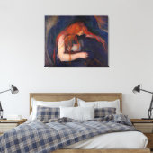 Edvard Munch - Vampire / Love and Pain Canvas Afdruk (Insitu (Slaapkamer))