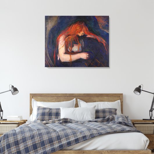 Edvard Munch - Vampire / Love and Pain Canvas Afdruk (Insitu (Slaapkamer))