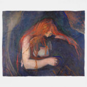 Edvard Munch - Vampire / Love and Pain Fleece Deken (Voorkant (Horizontaal))