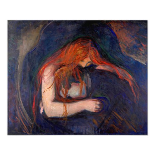 Edvard Munch - Vampire / Love and Pain Foto Afdruk (Voorkant)